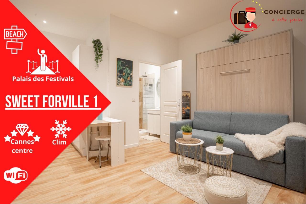 Le Sweet Forville 1 - Palais Des Festivals - Marche Provencal - Plage - Au Calme - Clim Cannes Eksteriør billede